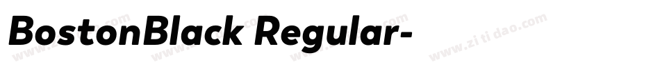 BostonBlack Regular字体转换